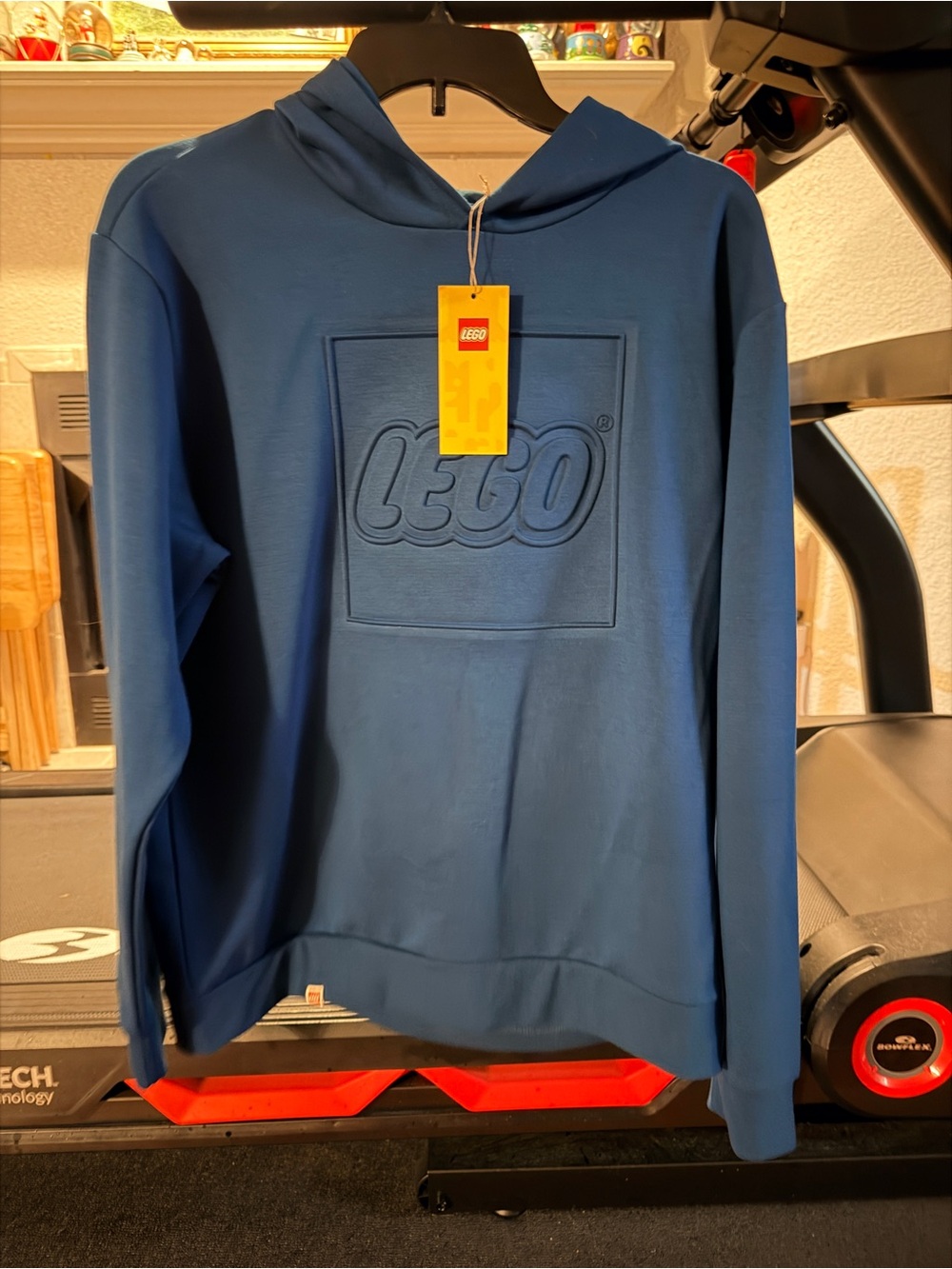 Lego Navy Blue Embossed Logo Hoodie Crewneck Hoodie(UNISEX)